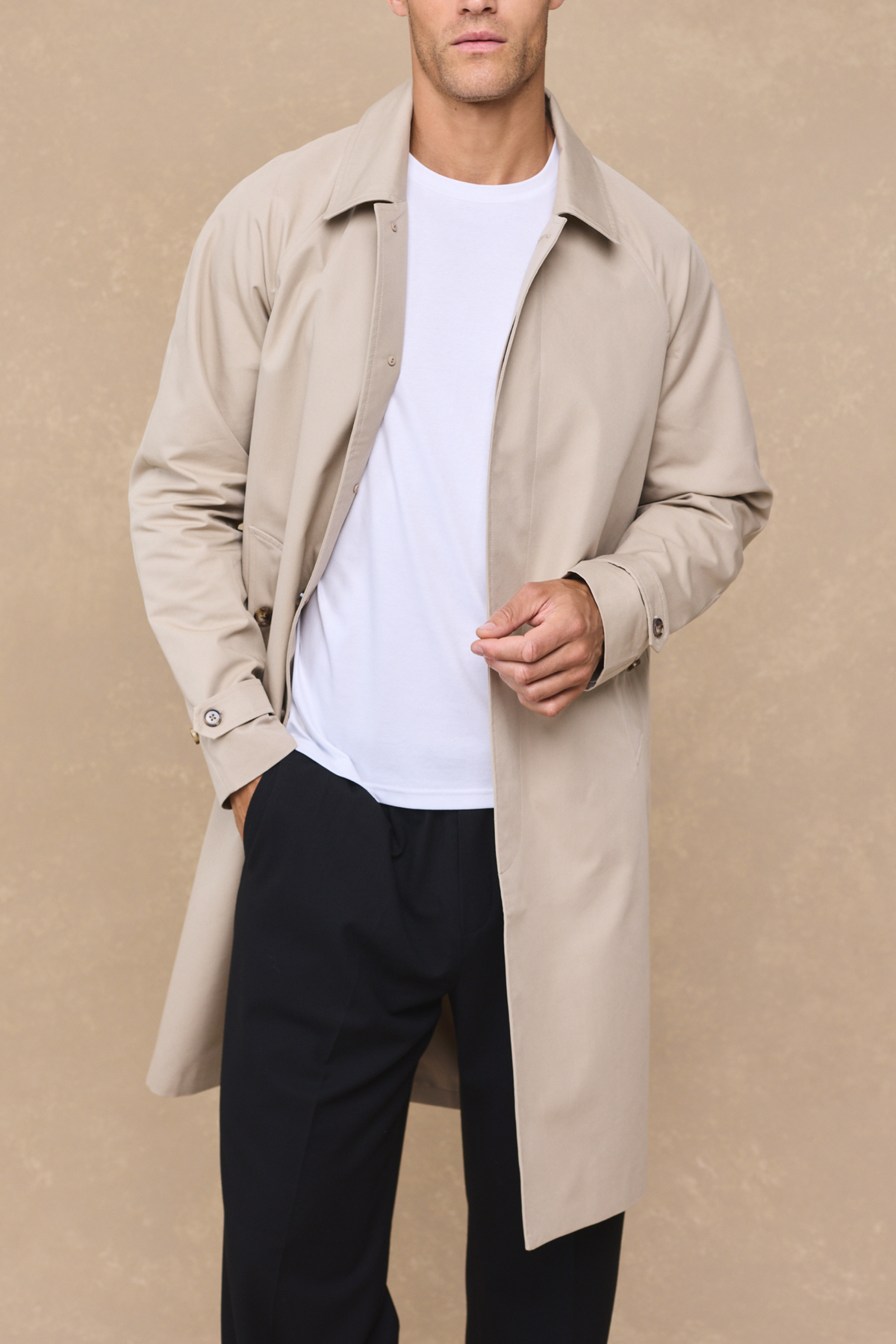 Iver Heavy Cotton Trench - Beige
