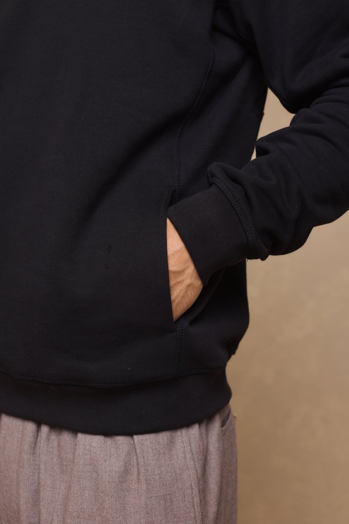 Axel Relaxed Hoodie met Panelen - Zwart