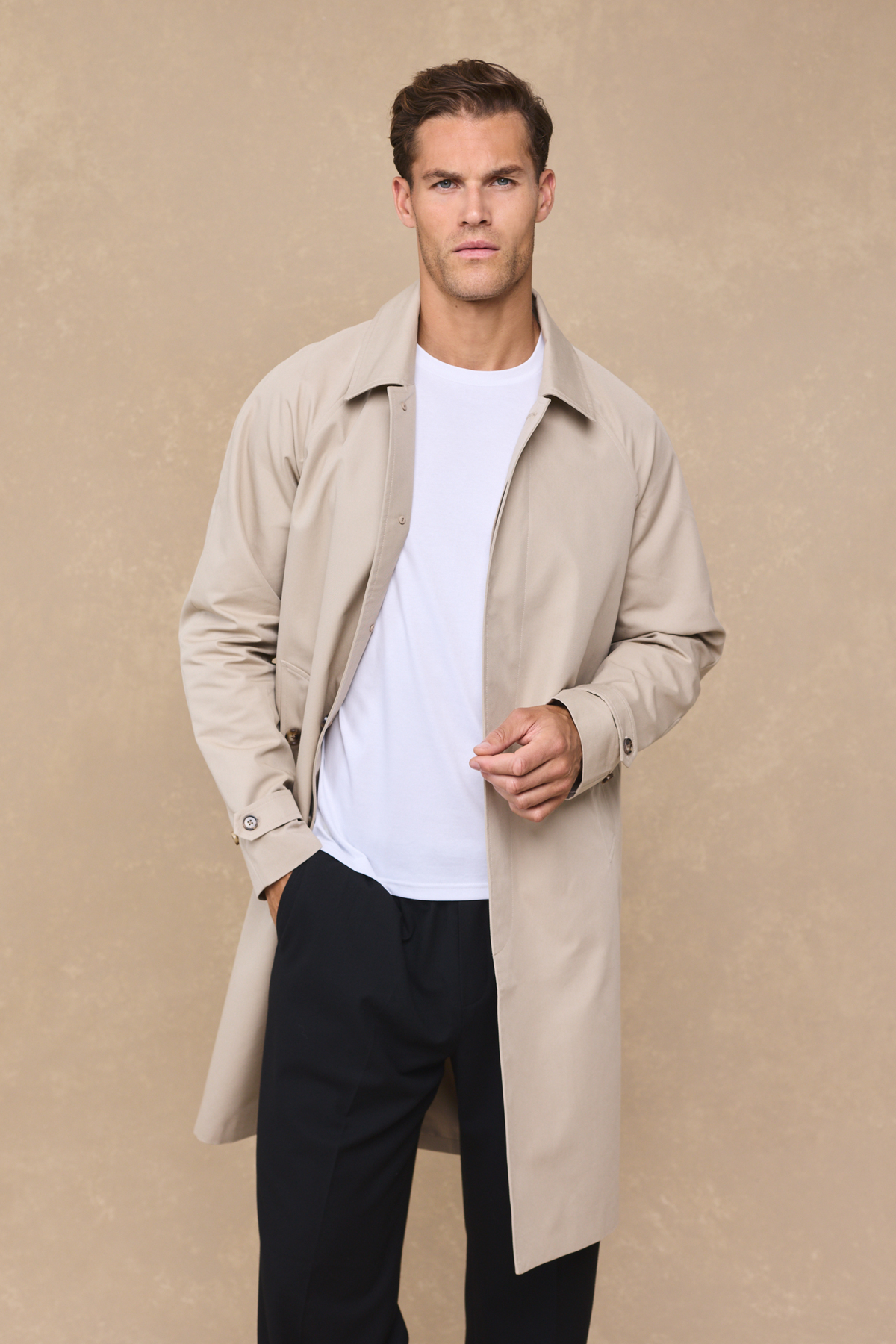 Iver Heavy Cotton Trench - Beige