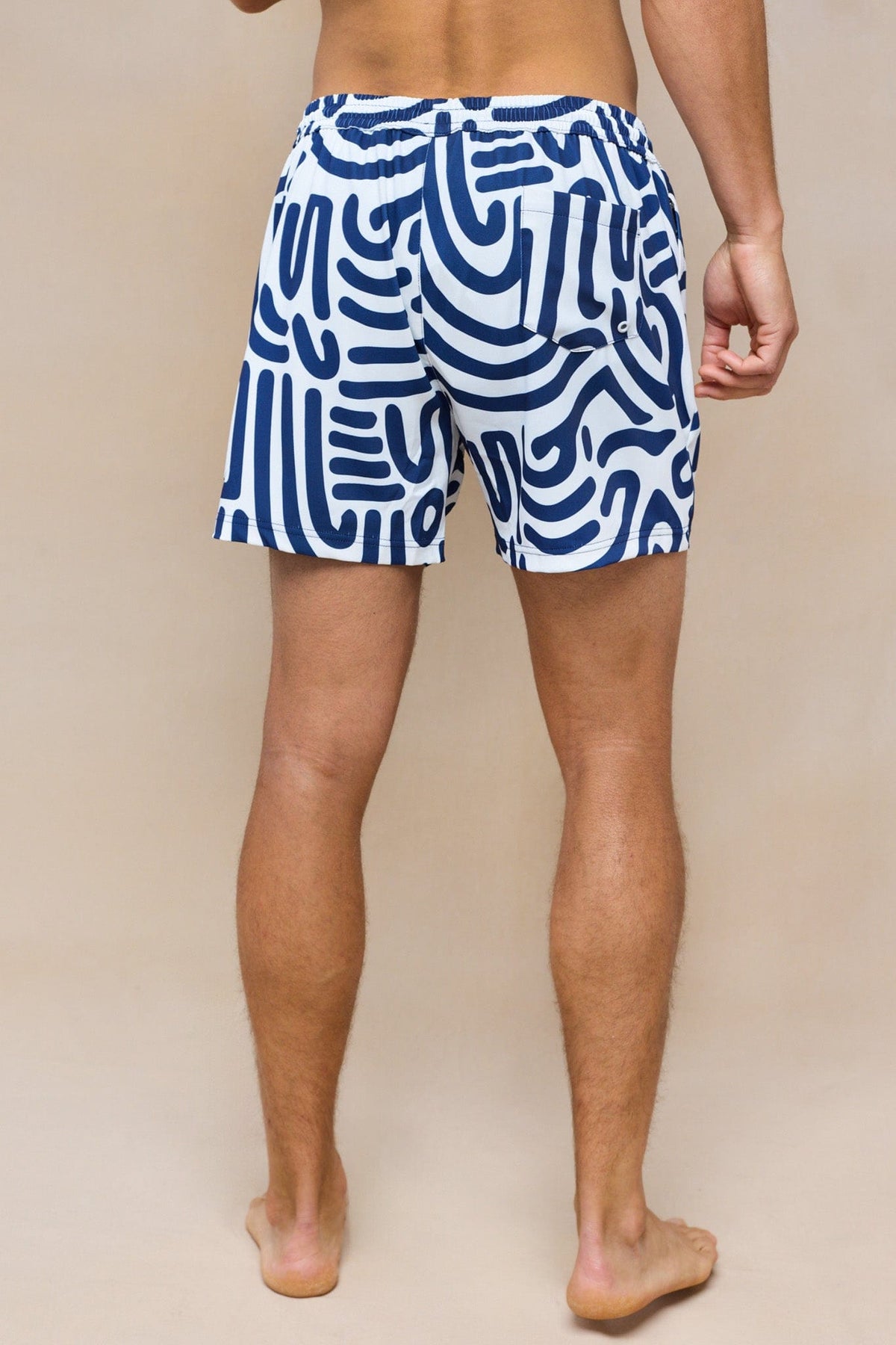 Azzurre Art zwembroek - Blauw/Wit