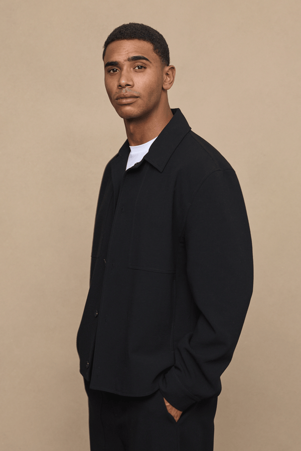 Julien Relaxed Panelled Jacket - Zwart