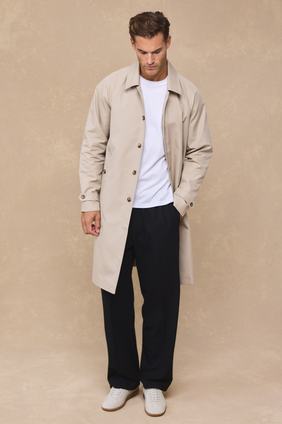 Iver Heavy Cotton Trench - Beige
