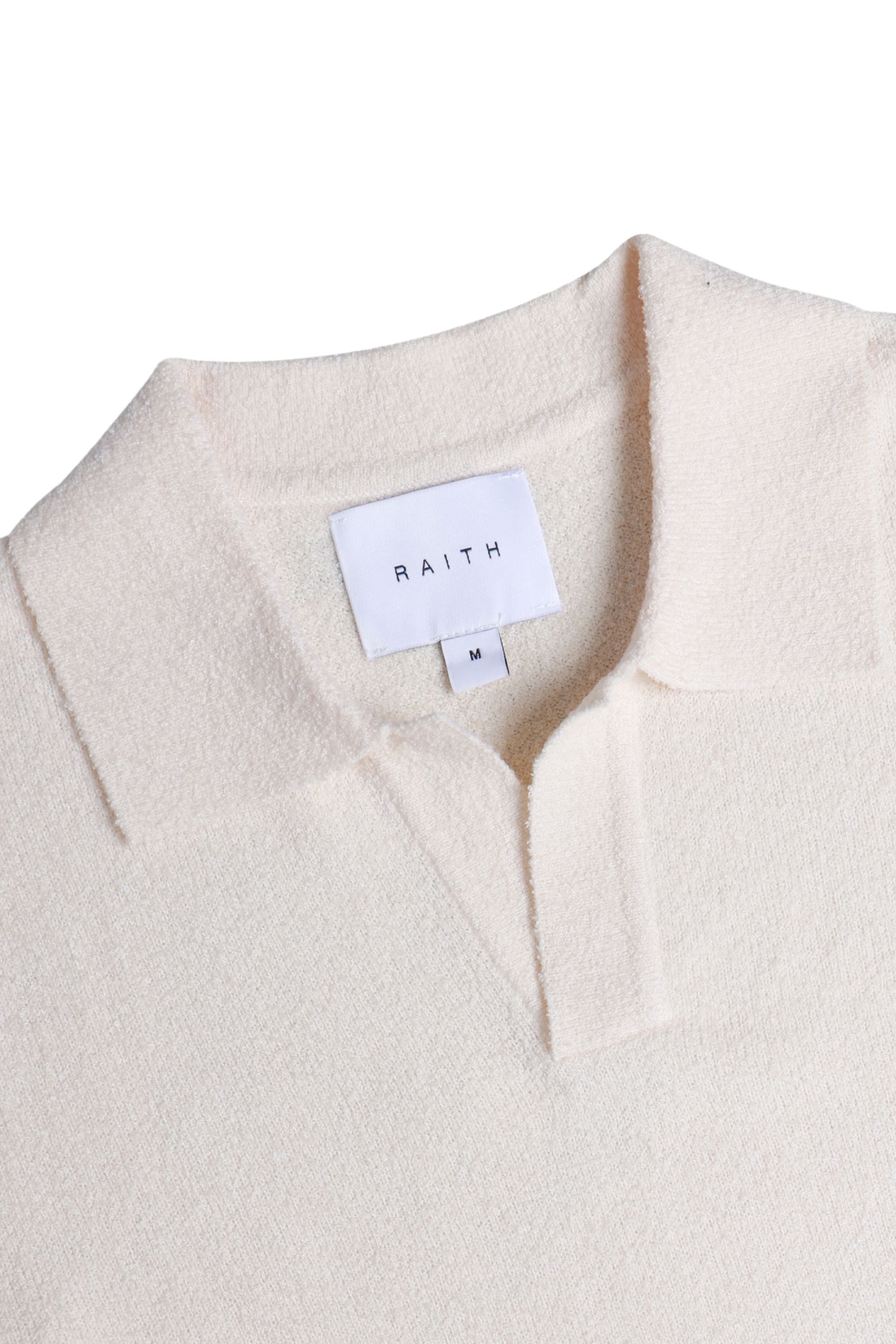 Miguel Boucle Polo Shirt - Ecru