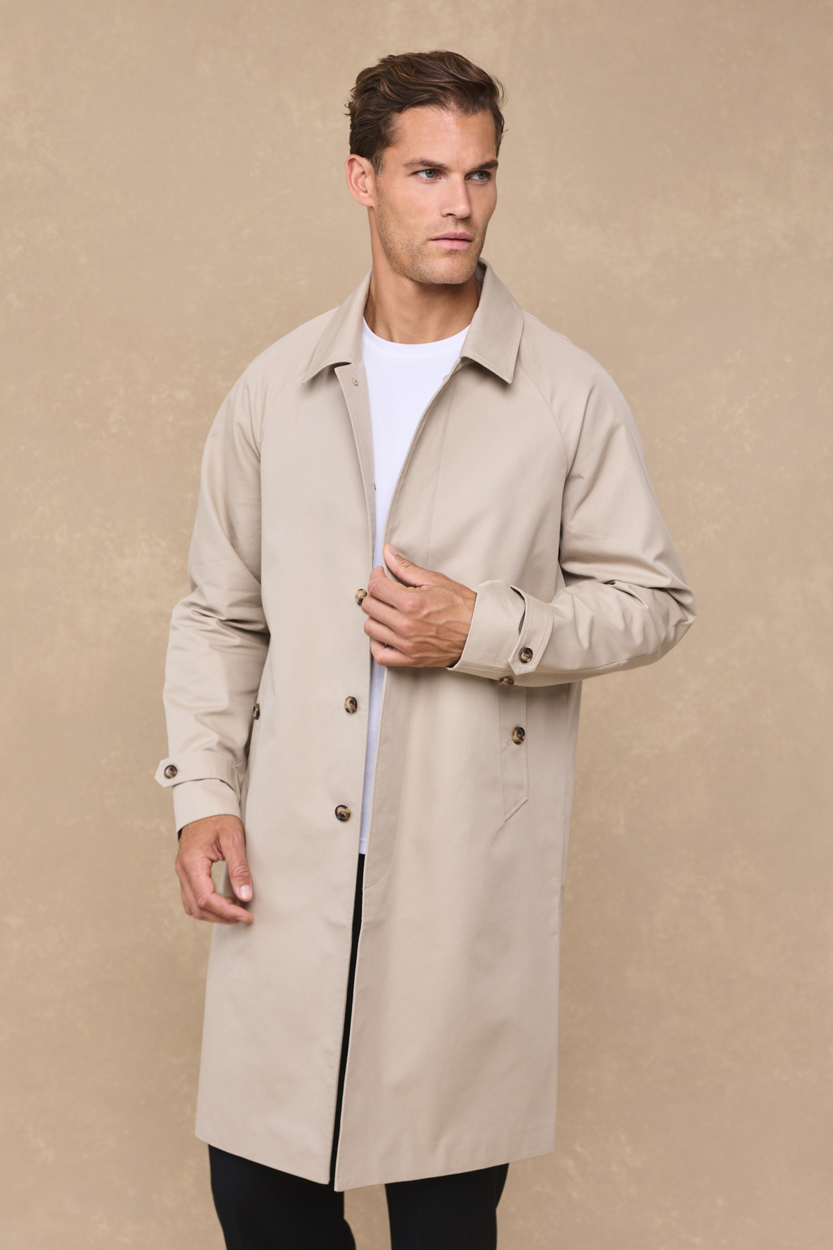Iver Heavy Cotton Trench - Beige