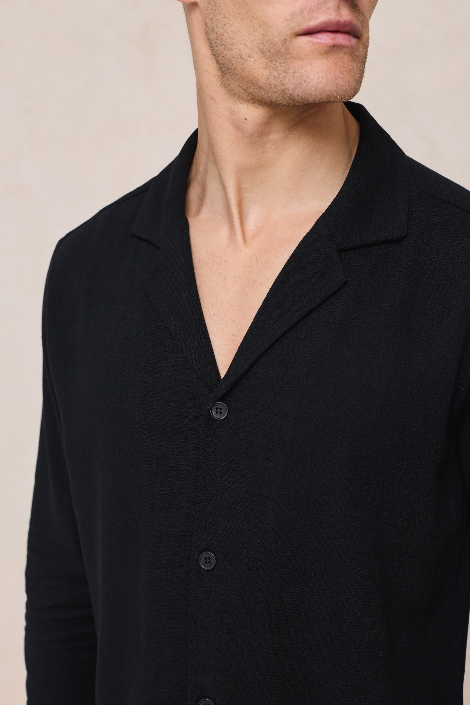 Cami linnen shirt - Zwart 