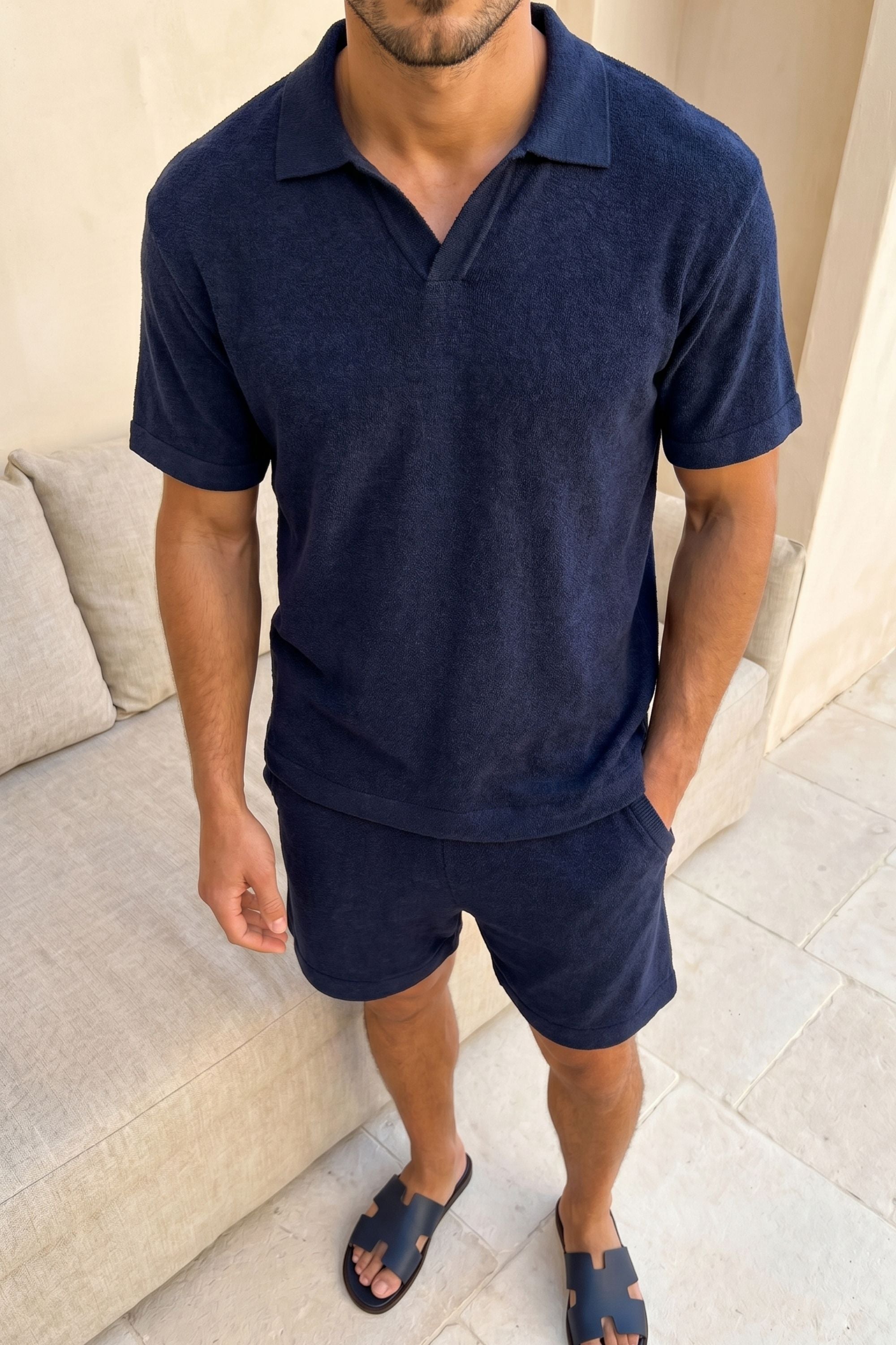 Miguel Boucle poloshirt - Marine