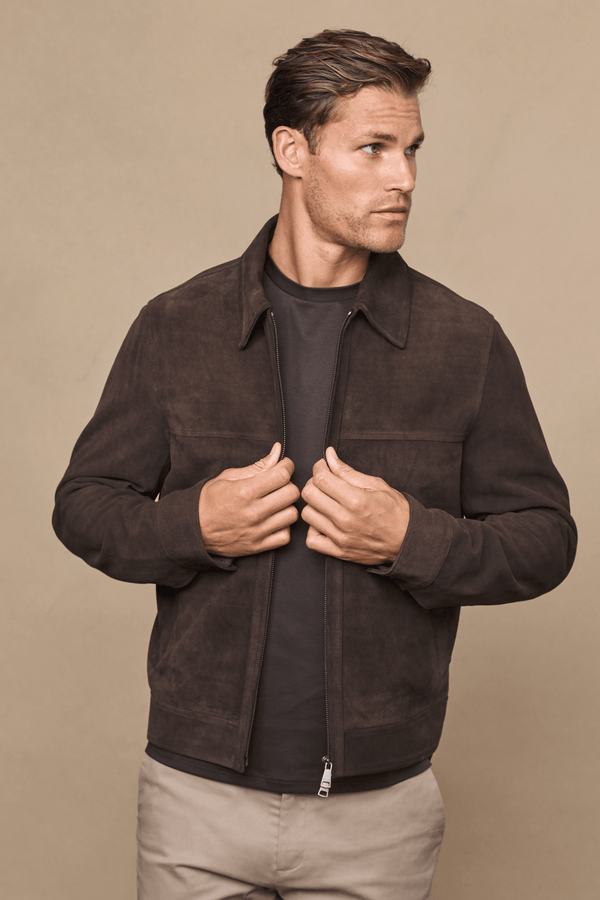Raith Bruno Suede Jacket - Brown
