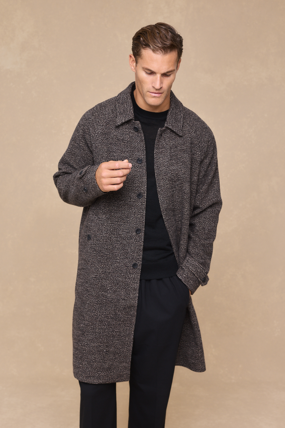 Rune Car Coat - Brown Multi