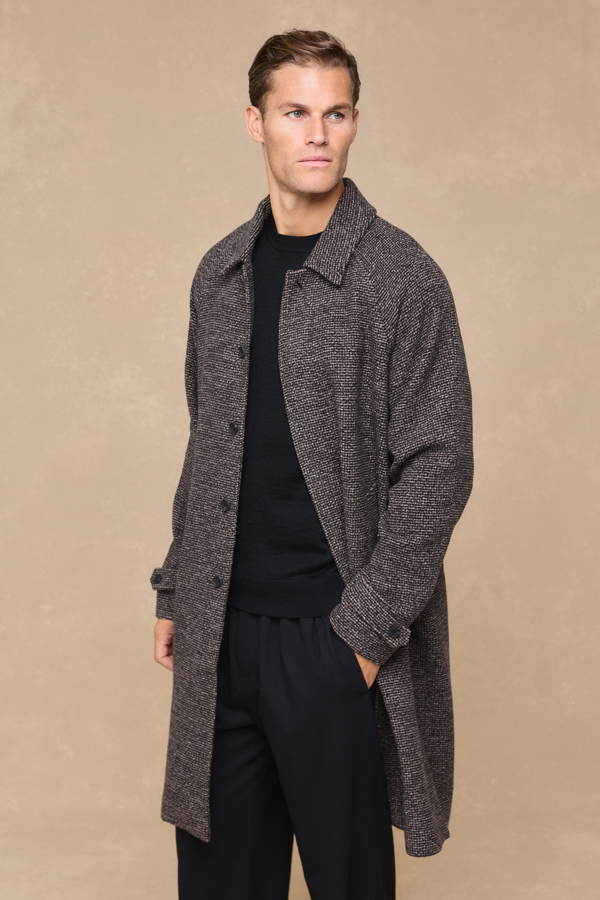 Rune Car Coat - Brown Multi