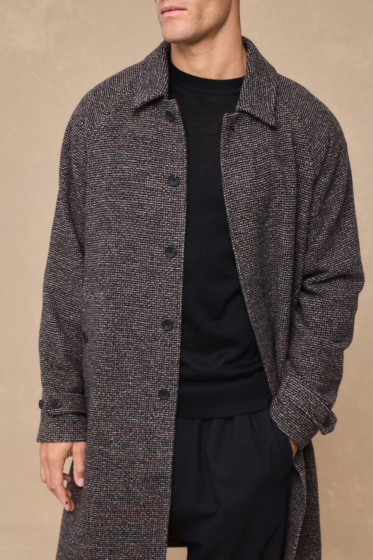 Rune Car Coat - Brown Multi