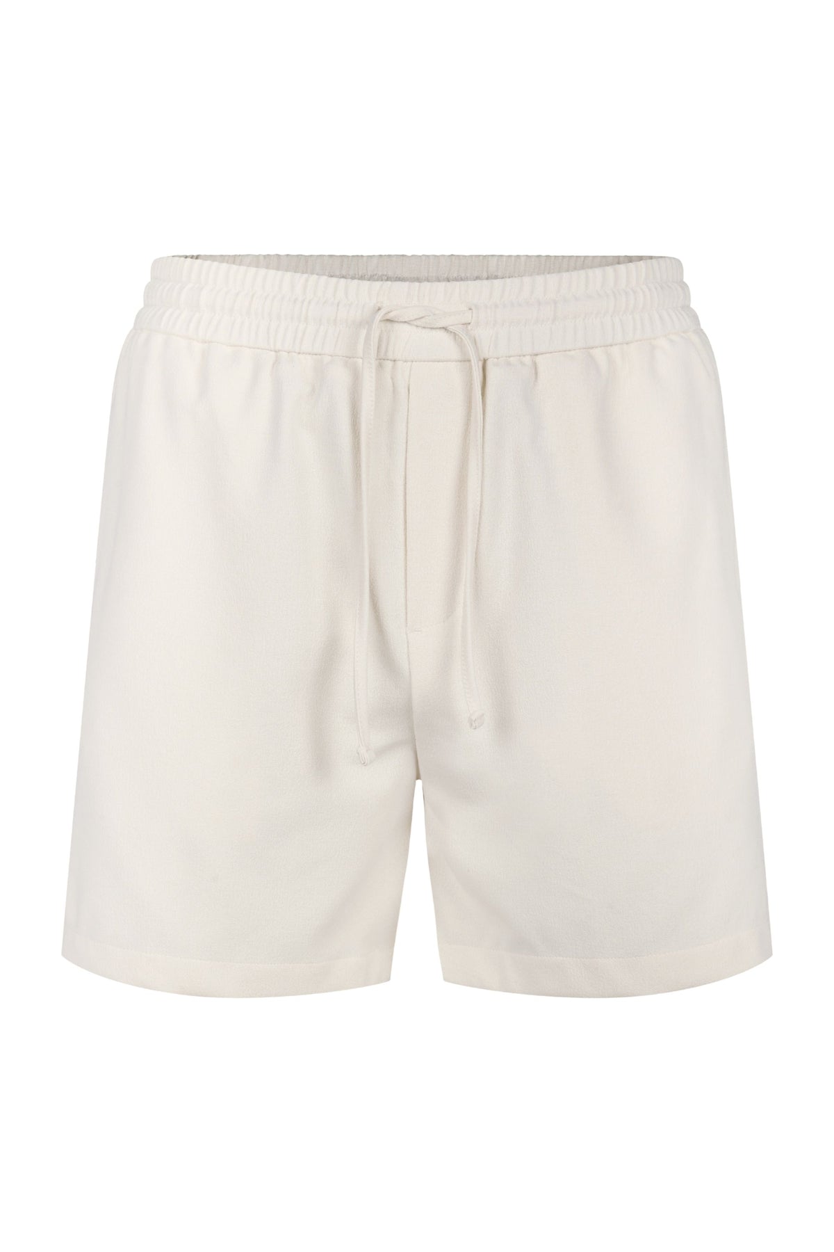 Tomas korte broek met elastische tailleband - Ecru