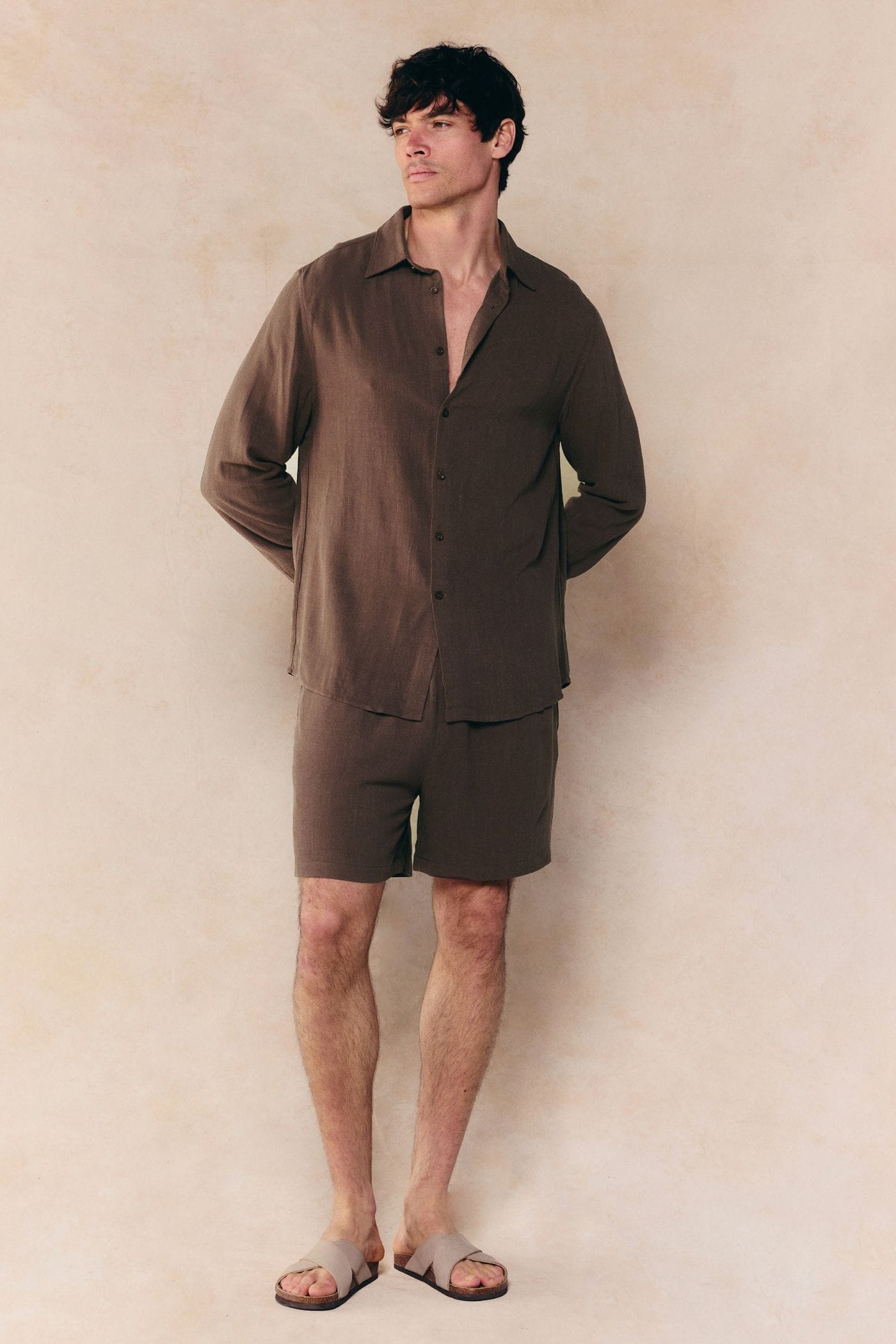Cami Linen Short - Brown