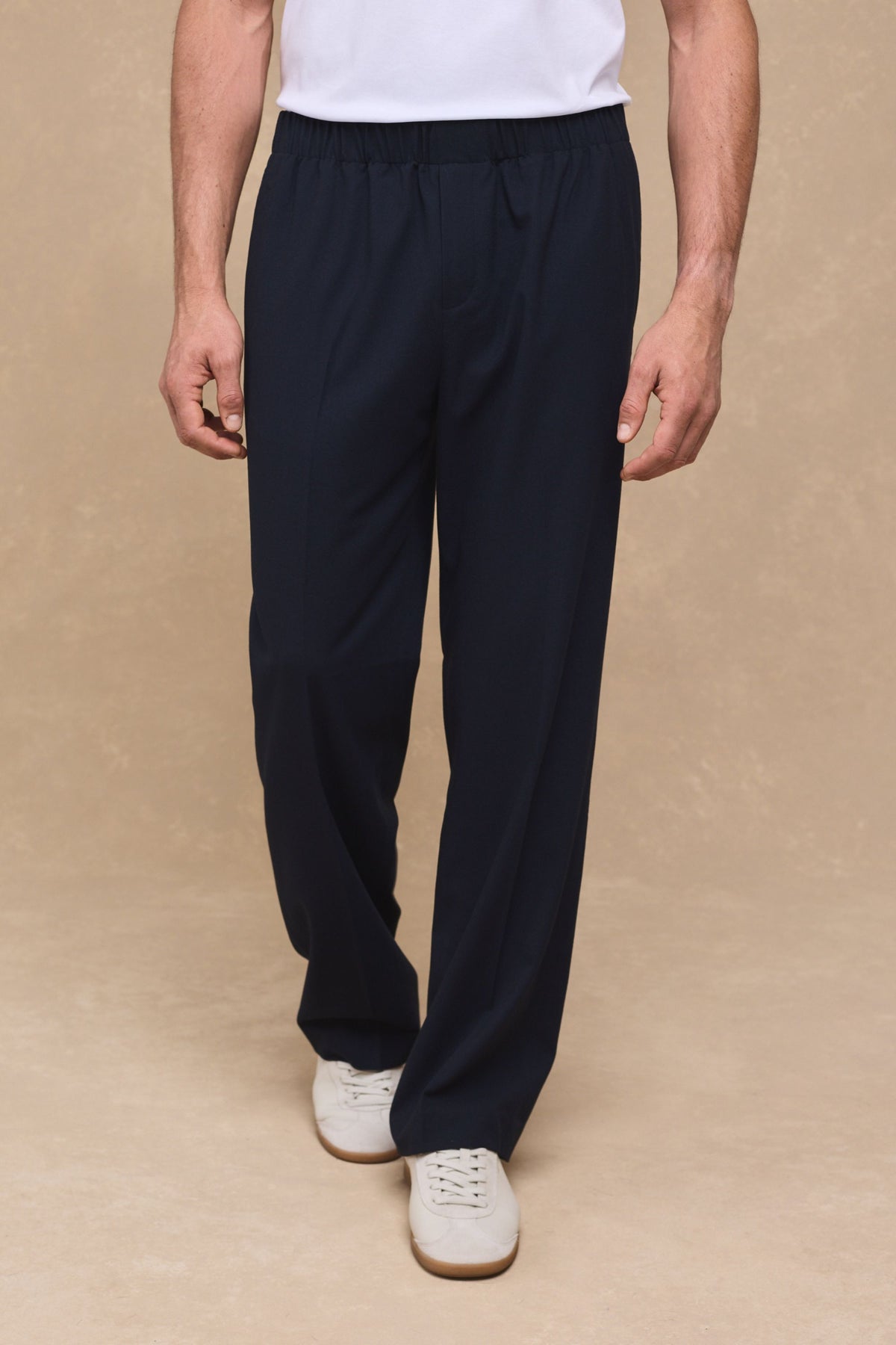 Johan Elasticated Waist Relaxed Fit Trouser - Dark Navy