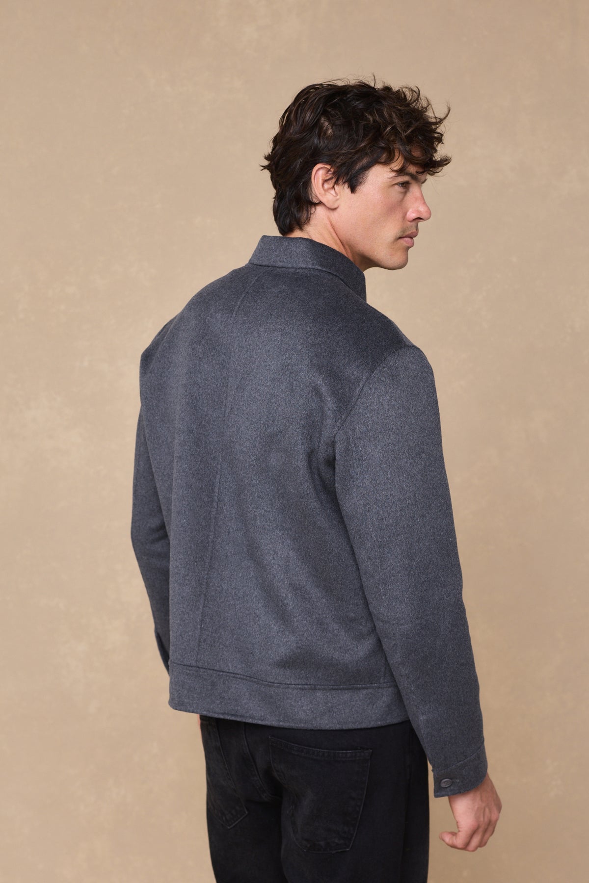 Finn Splittable Seam Zip Through Jacket - Grey Marl