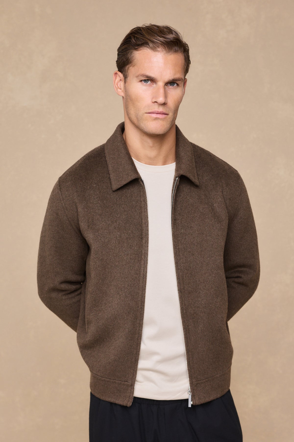Finn Splittable Seam Zip Through Jacket - Khaki