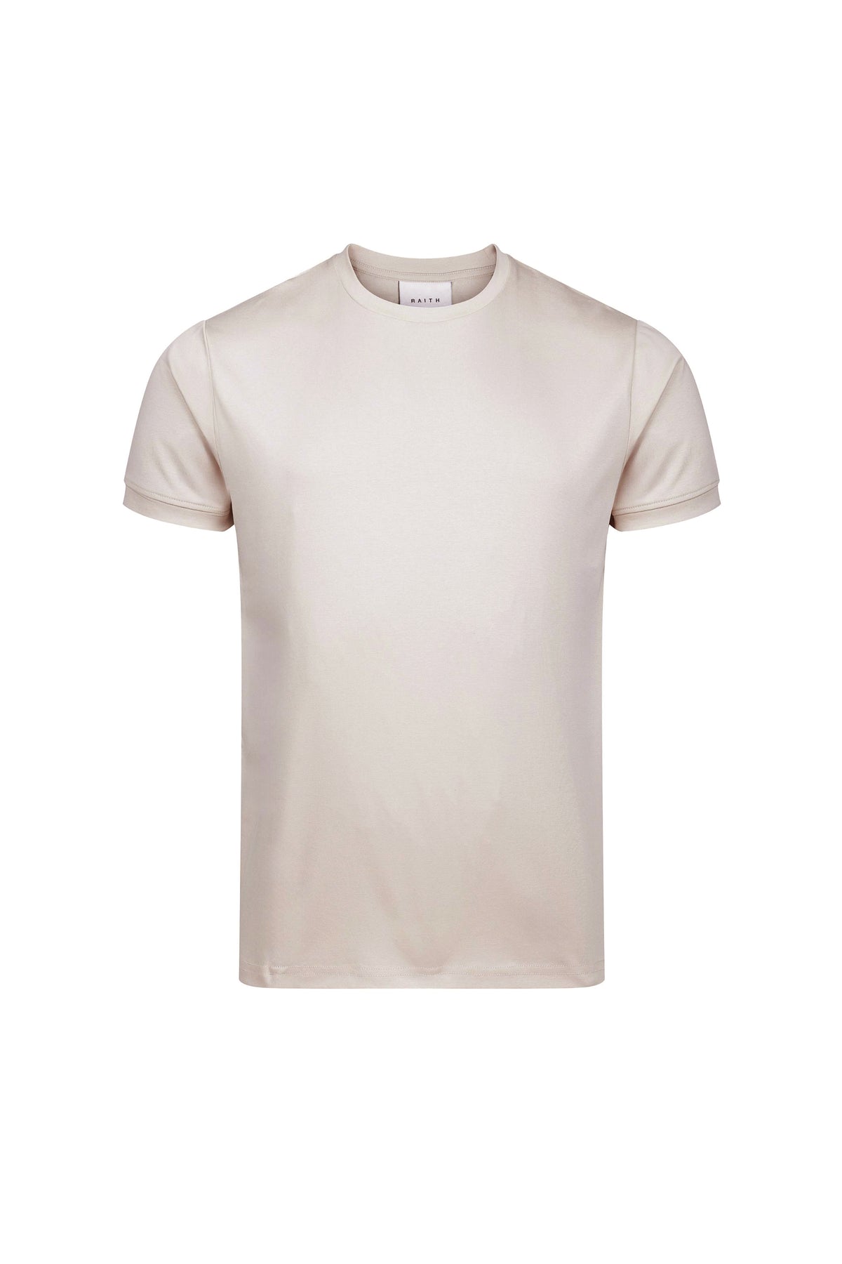 Luxe gemerceriseerd T-shirt - Beige