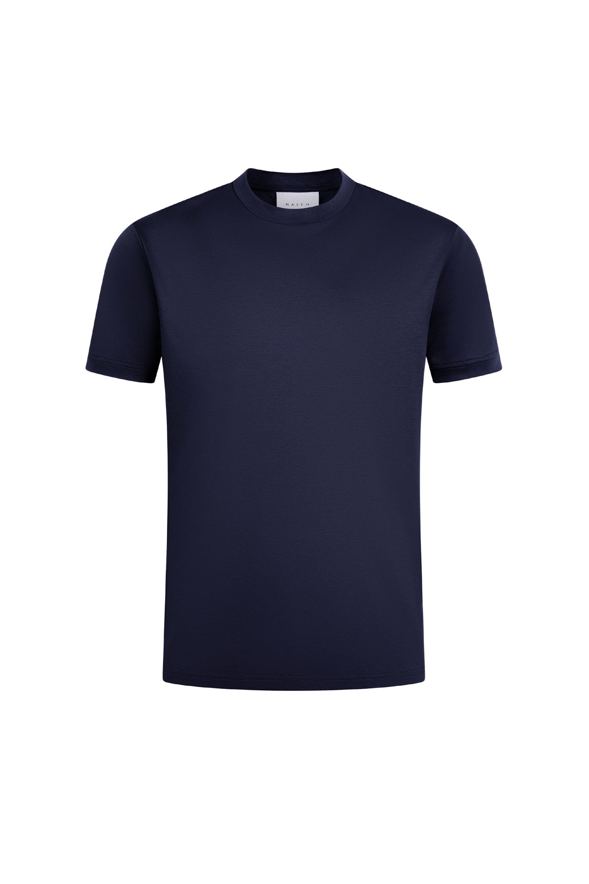 Luxe gemerceriseerd T-shirt - Marineblauw