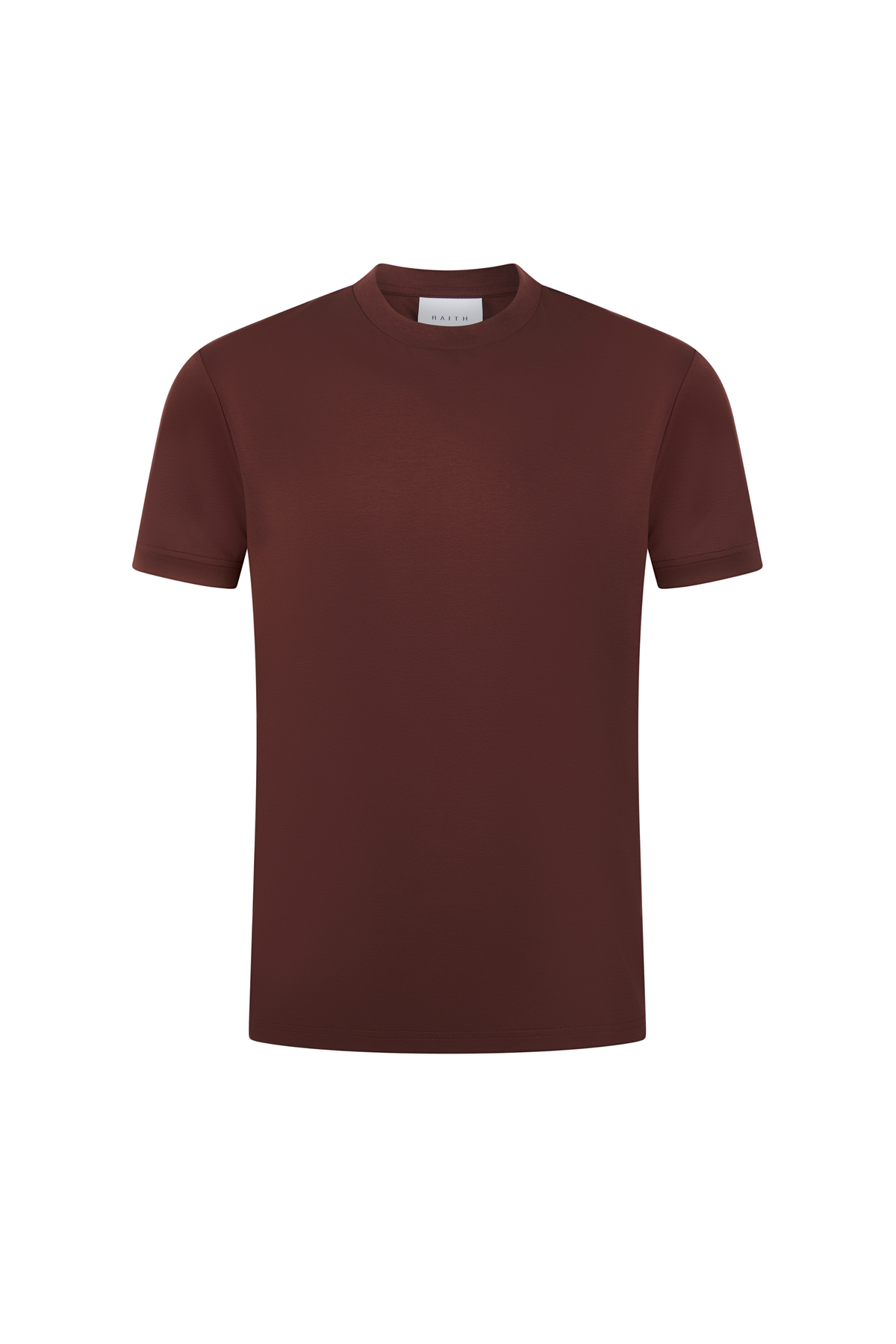 Luxe gemerceriseerd T-shirt - Roestbruin