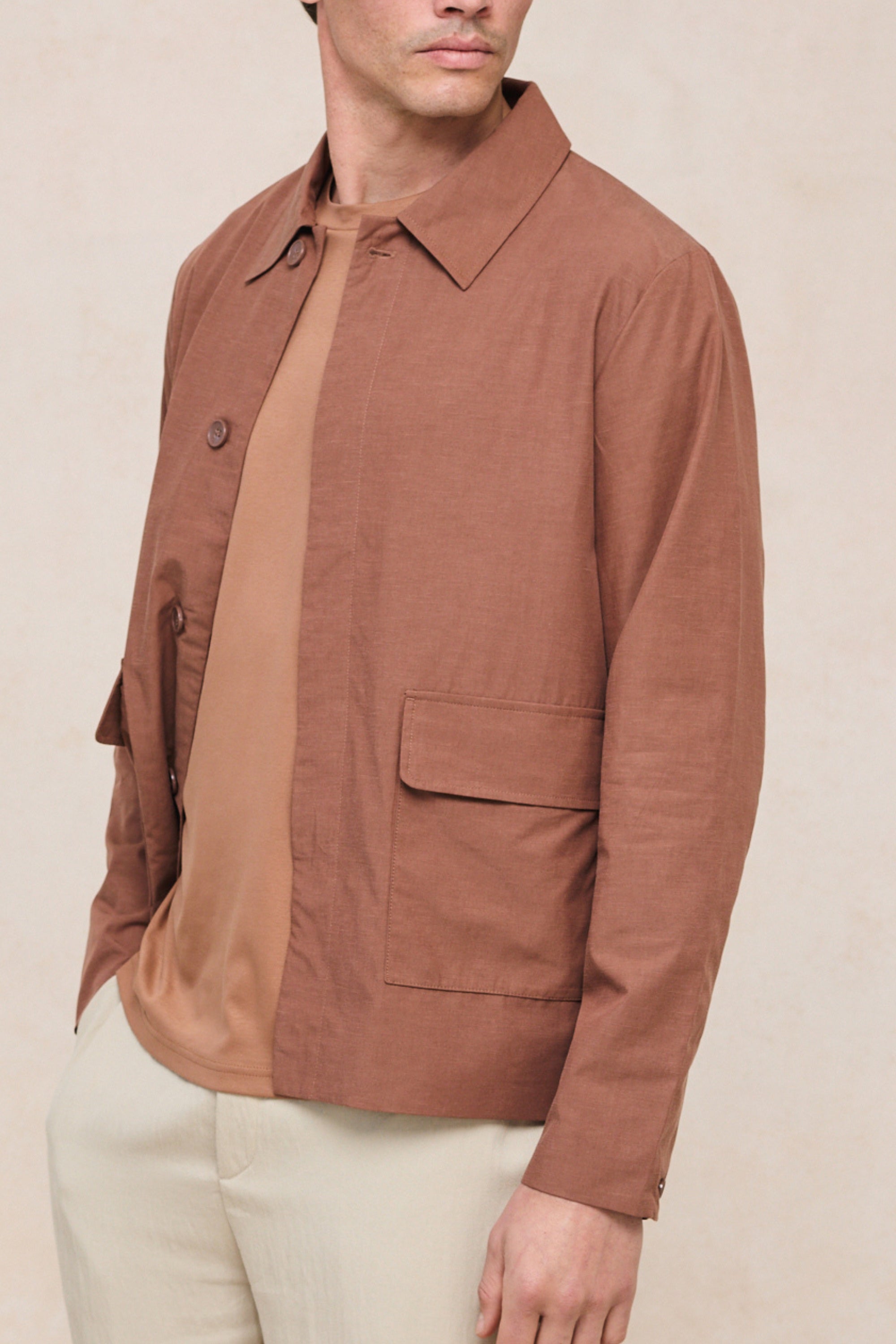 Diego Patch Pocket Tailored Jacket - Rust