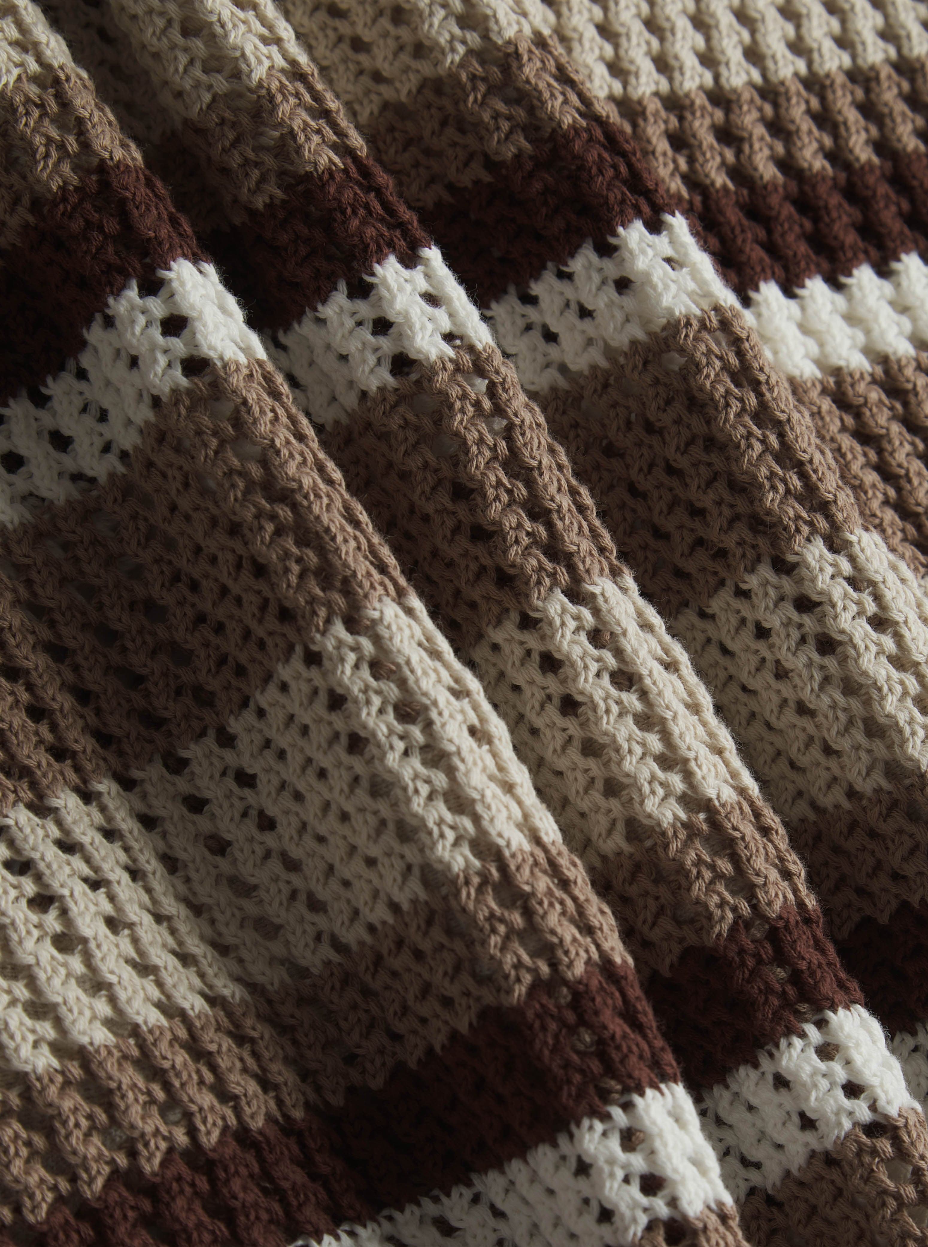 Dell'Amore gehaakt gebreid shirt - bruin