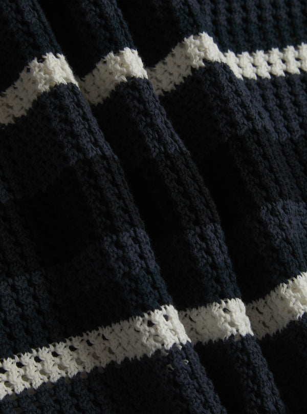 Dell'Amore gehaakt gebreid shirt - Marineblauw