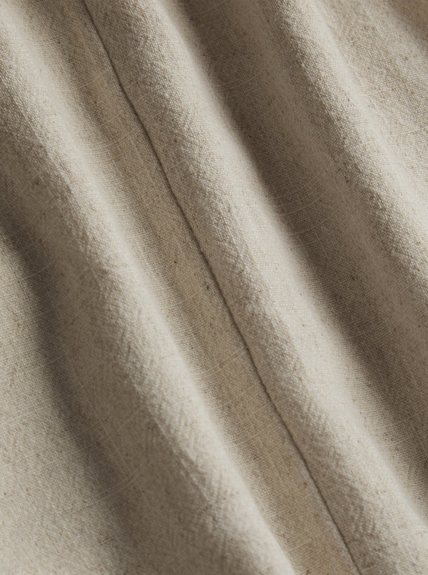 Cami linnen broek met rechte pijpen - Havermoutkleur