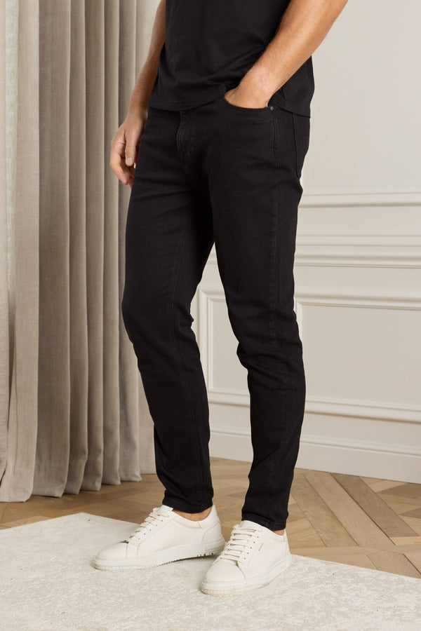 Louis Tapered Straight Leg Stretch Denim - Zwart 