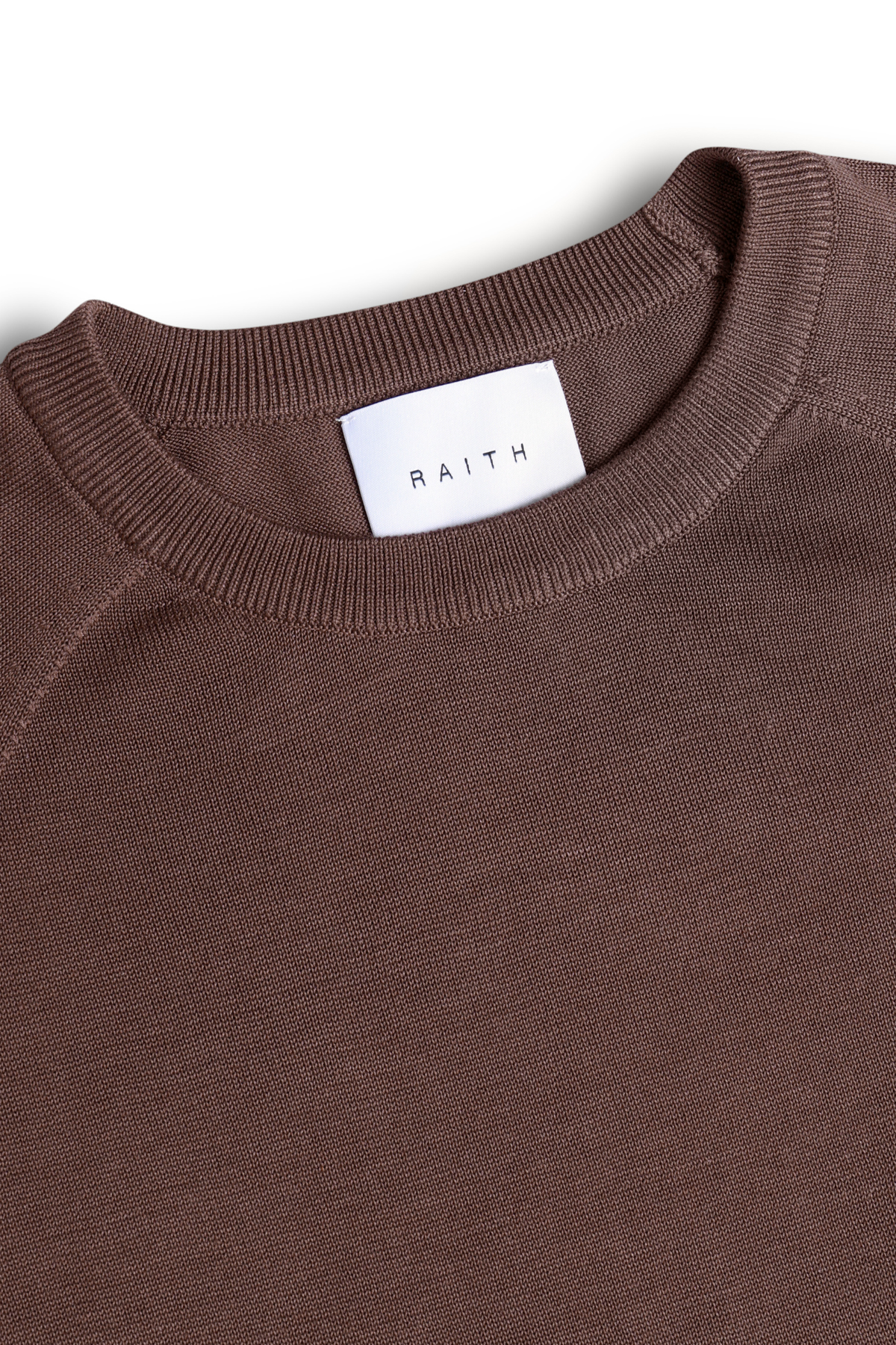 Riera gebreid T-shirt met ronde hals - Bruin