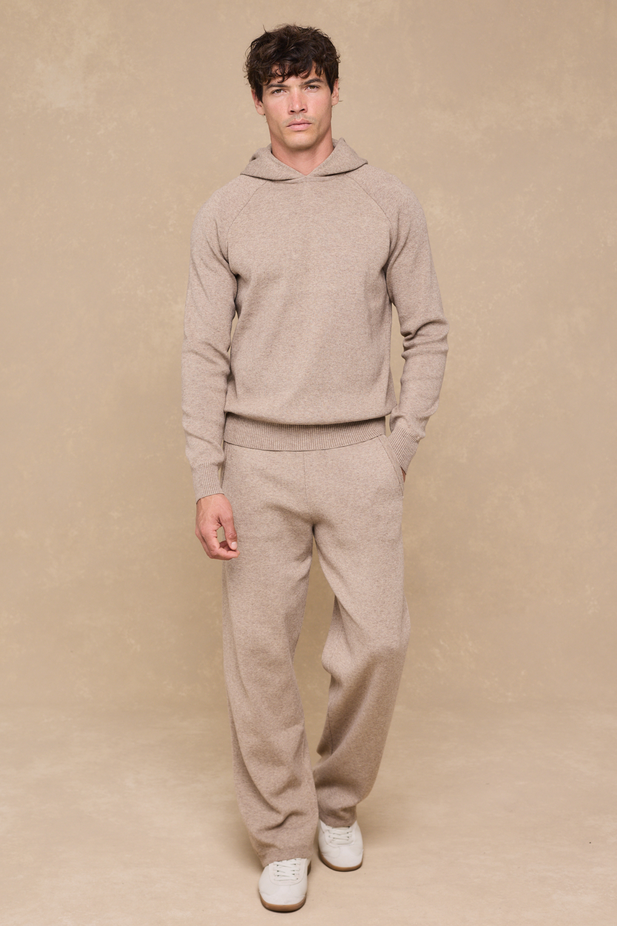 Theo Knitted Trouser - Biscuit