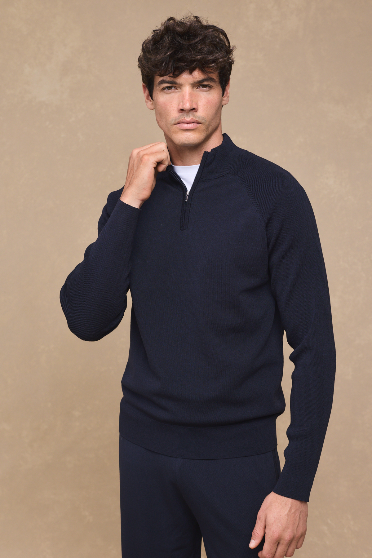 Viggo Jersey Knit Jumper - Navy