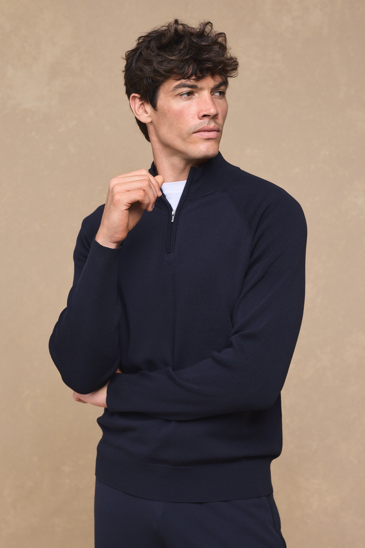 Viggo Jersey Knit Jumper - Navy