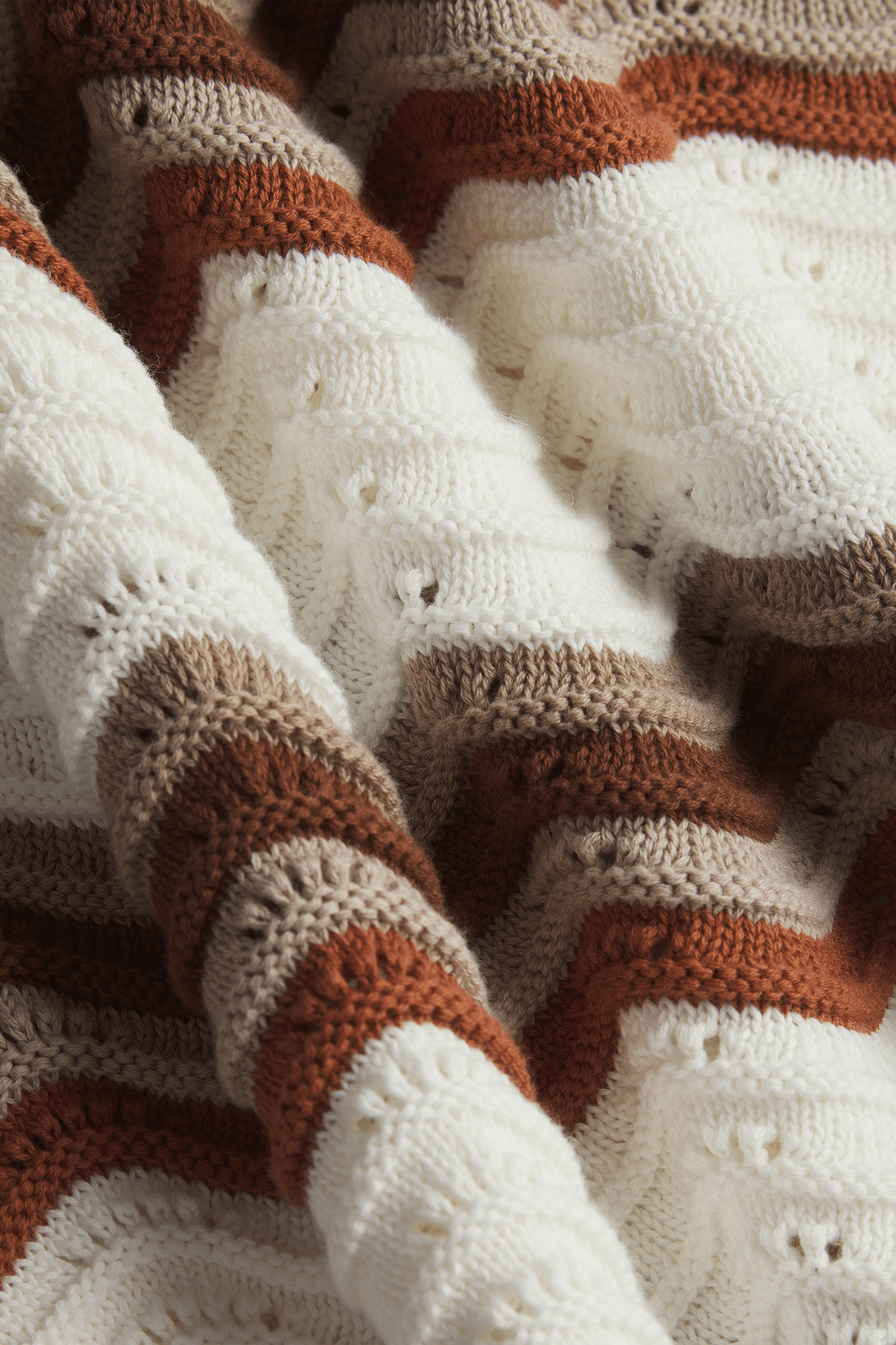 Primavera Crochet Knit Short - Ecru/Brown