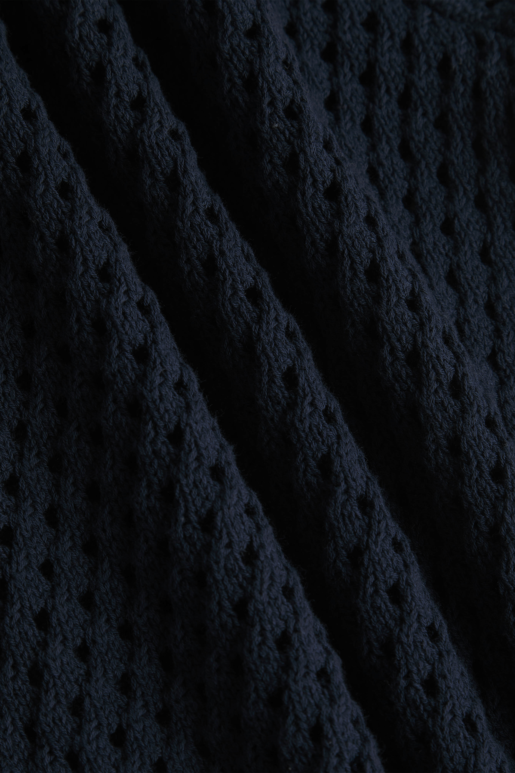 Cipressi gehaakt gebreid shirt - Marineblauw