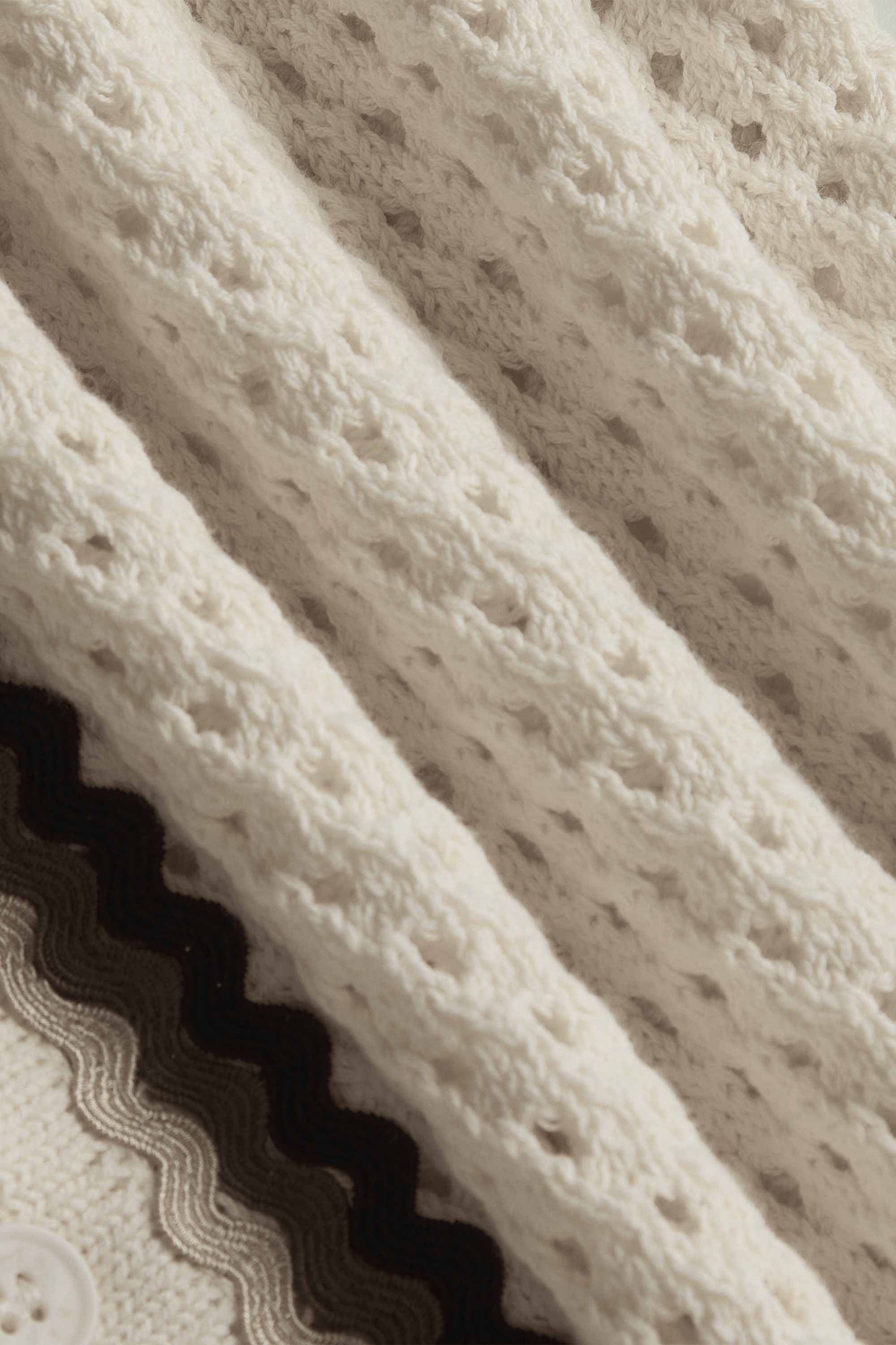 Marconi Gehaakt Gebreid Overhemd - Ecru